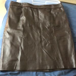 Brown Leather skirt